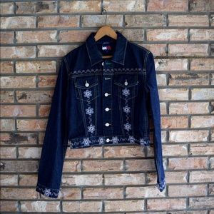 Tommy Hilfiger Embroidered Floral Jean Jacket